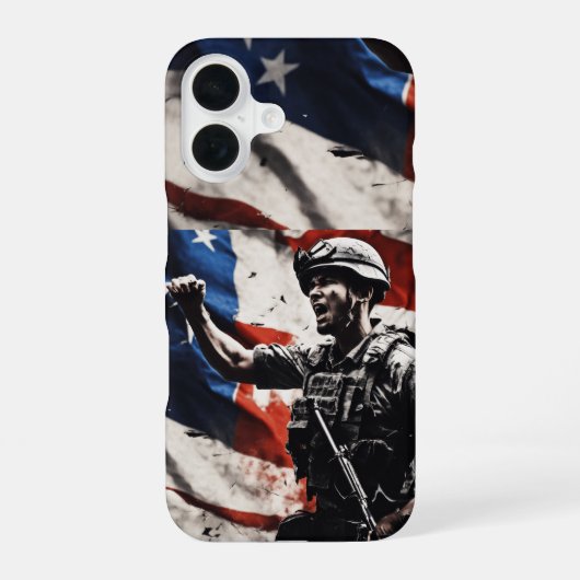 将軍の旗 iPhone 16ケース (裏面)
