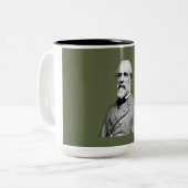 将軍⚔️🎩ロバート・E・リー陸軍緑 ツートーンマグカップ (正面左)