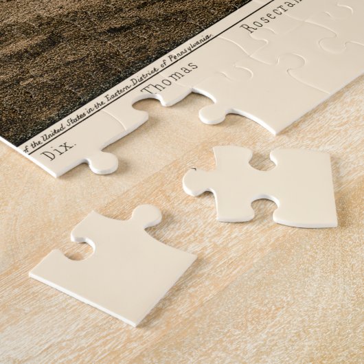 将軍、復元されたヴィンテージ1864内戦 ジグソーパズル (側面)