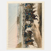 将軍、復元されたヴィンテージ1864内戦 フリースブランケット (正面)
