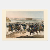 将軍、復元されたヴィンテージ1864内戦 ラッピングペーパーシート (正面3)