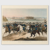 将軍、復元されたヴィンテージ1864内戦 ラッピングペーパー (フラット)