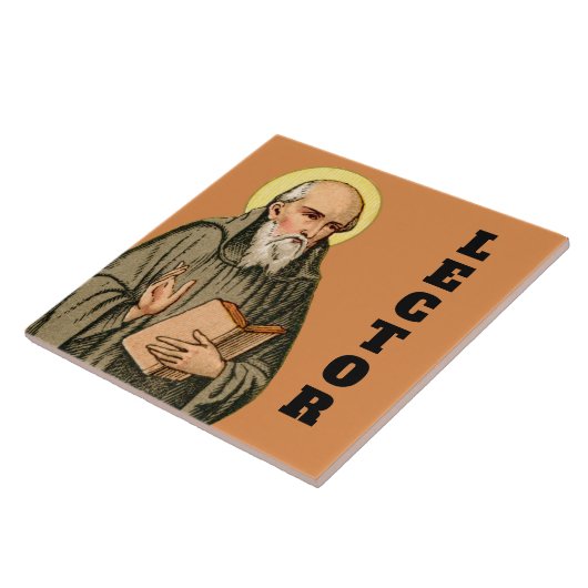 尊き説教者としてのベド(P 008) タイル (側面)