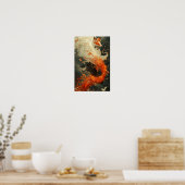 尊大で九尾のキツネポスター – Asi ポスター (キッチン)