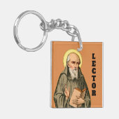 尊大なビーデの説教(P 008;祈りの言葉) キーホルダー (正面左)