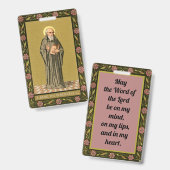 尊大なビーデの説教(P 008;祈りの言葉) バッジ (正面&裏面)