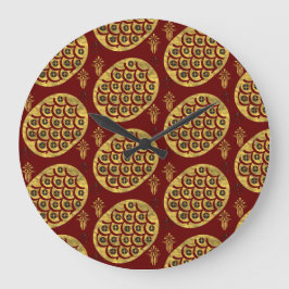 尊大な花 ラージ壁時計