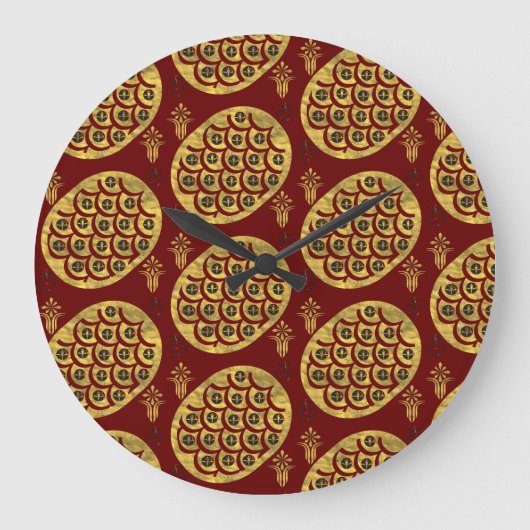 尊大な花 ラージ壁時計 (正面)