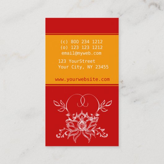 尊敬された神聖で純粋なはすブティック 名刺 (裏面)