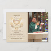 尊敬された聖餐杯の写真の退職の夕食 招待状 (正面)