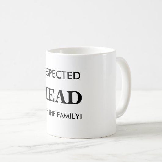 尊敬される家族の長、マグ コーヒーマグカップ (正面右)