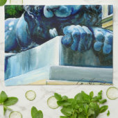 尊敬される猫 キッチンタオル (折り畳み)