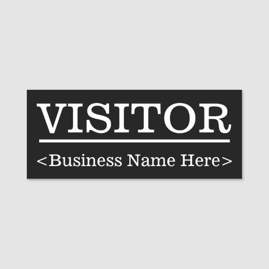 尊敬すべき「ビジター」の名前タグ 名札 (正面)