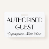 尊敬すべき「認定ゲスト」バッジ バッジ (裏面)