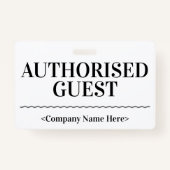 尊敬すべき「認定ゲスト」バッジ バッジ (裏面)