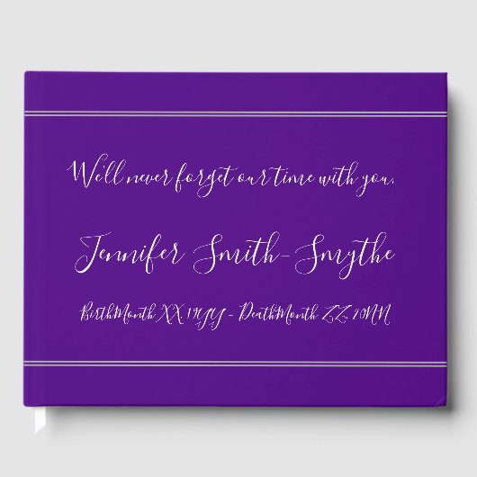 尊敬できるシンプル悔やみや弔慰ゲストブック ゲストブック (正面)