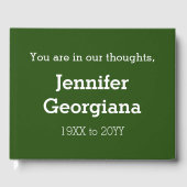 尊敬とシンプルメモリアルゲストブック ゲストブック (正面)