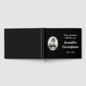 尊敬とパーソナライズされた葬式のゲストブック ゲストブック (全面)