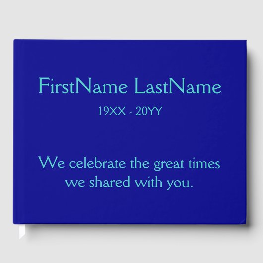 尊敬と基本的な悔やみや弔慰ゲストブック ゲストブック (正面)