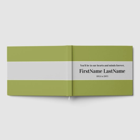 尊敬と基本的な記憶ゲストブック ゲストブック (全面)