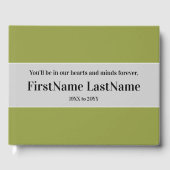 尊敬と基本的な記憶ゲストブック ゲストブック (正面)