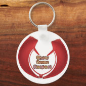 尊敬の念を表すアートプリント キーホルダー (正面)