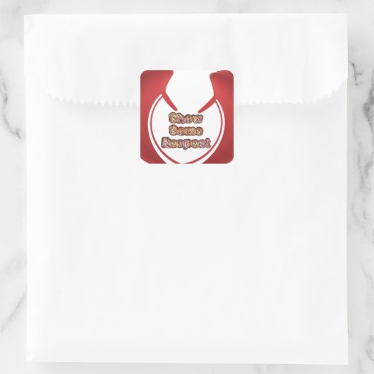 尊敬の念を表すアートプリント スクエアシール (バッグ)