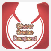 尊敬の念を表すアートプリント スクエアシール (正面)