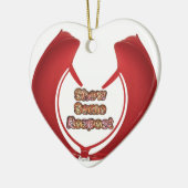 尊敬の念を表すアートプリント セラミックオーナメント (左)