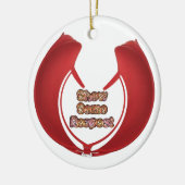 尊敬の念を表すアートプリント セラミックオーナメント (左)