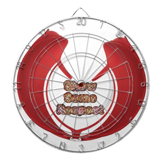 尊敬の念を表すアートプリント ダーツボード (正面)