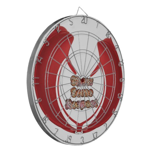 尊敬の念を表すアートプリント ダーツボード (正面左)