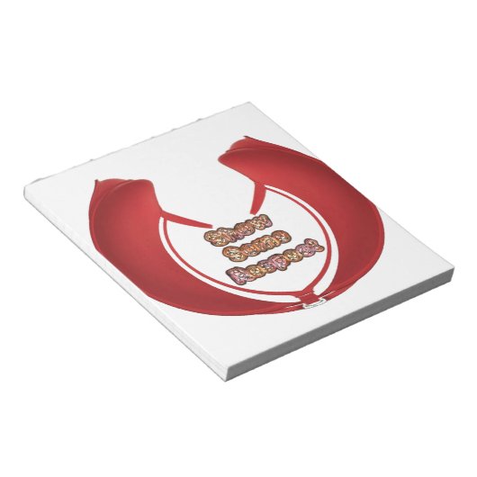 尊敬の念を表すアートプリント ノートパッド (アングル)