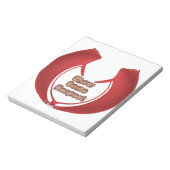 尊敬の念を表すアートプリント ノートパッド (回転)