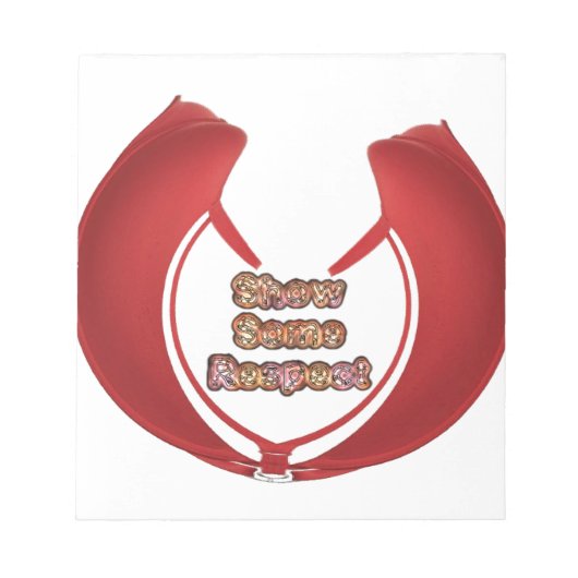 尊敬の念を表すアートプリント ノートパッド (正面)