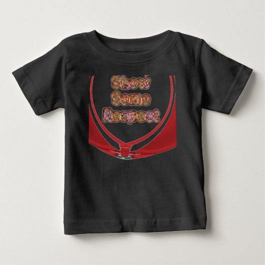 尊敬の念を表すアートプリント ベビーTシャツ (正面)