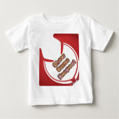 尊敬の念を表すアートプリント ベビーTシャツ (正面)