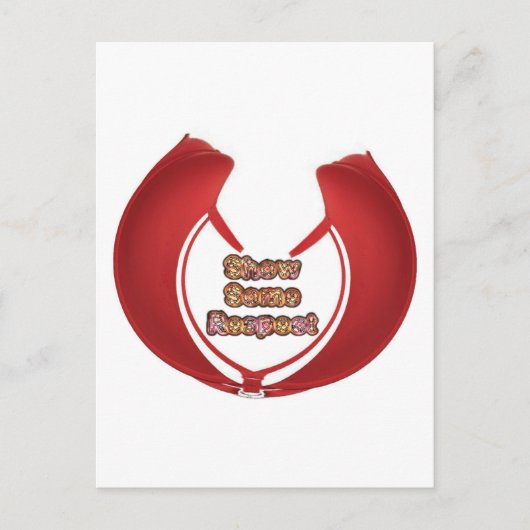 尊敬の念を表すアートプリント ポストカード (正面)