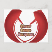 尊敬の念を表すアートプリント ポストカード (正面)