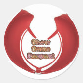 尊敬の念を表すアートプリント ラウンドシール (正面)