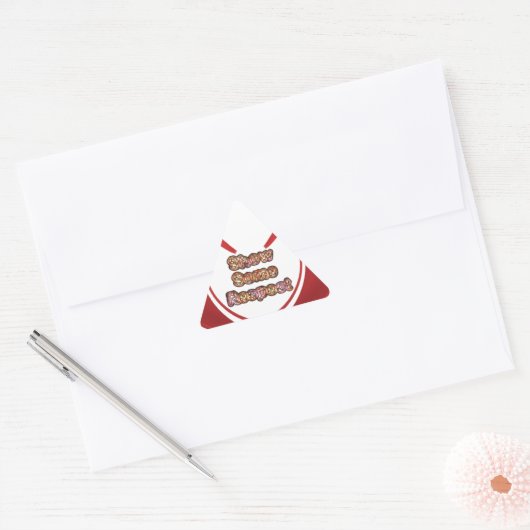 尊敬の念を表すアートプリント 三角形シール (封筒)