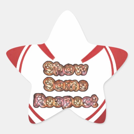 尊敬の念を表すアートプリント 星シール (正面)