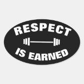 尊敬カッコいいやる気を起こさせるの念を得る 楕円形シール (正面)