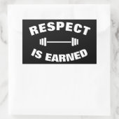 尊敬カッコいいやる気を起こさせるの念を得る 長方形シール (バッグ)