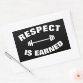 尊敬カッコいいやる気を起こさせるの念を得る 長方形シール (封筒)