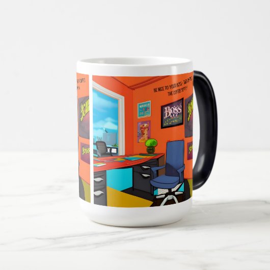 尊敬ユーモアのある:の祝ボスのユーモア モーフィングマグカップ (正面右)