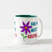 尊重されなければならない彼女 ツートーンマグカップ (正面右)