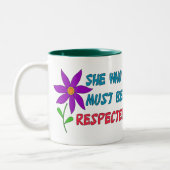 尊重されなければならない彼女 ツートーンマグカップ (左)