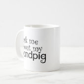尋ねて下さい私について私に コーヒーマグカップ (正面左)