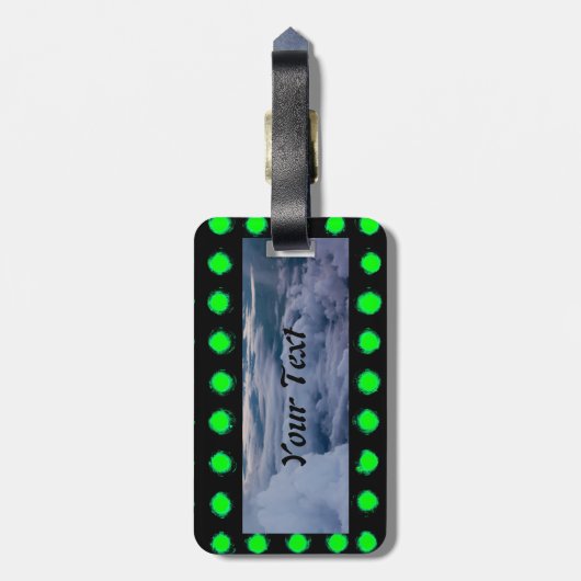 導かれたおよび空カバーデザイン ラゲッジタグ (裏面縦)